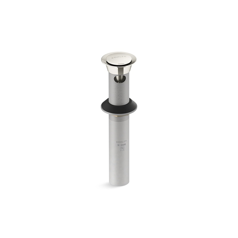 KOHLER K-25322-SN Clicker Drain With Overflow In Vibrant Polished Nickel
