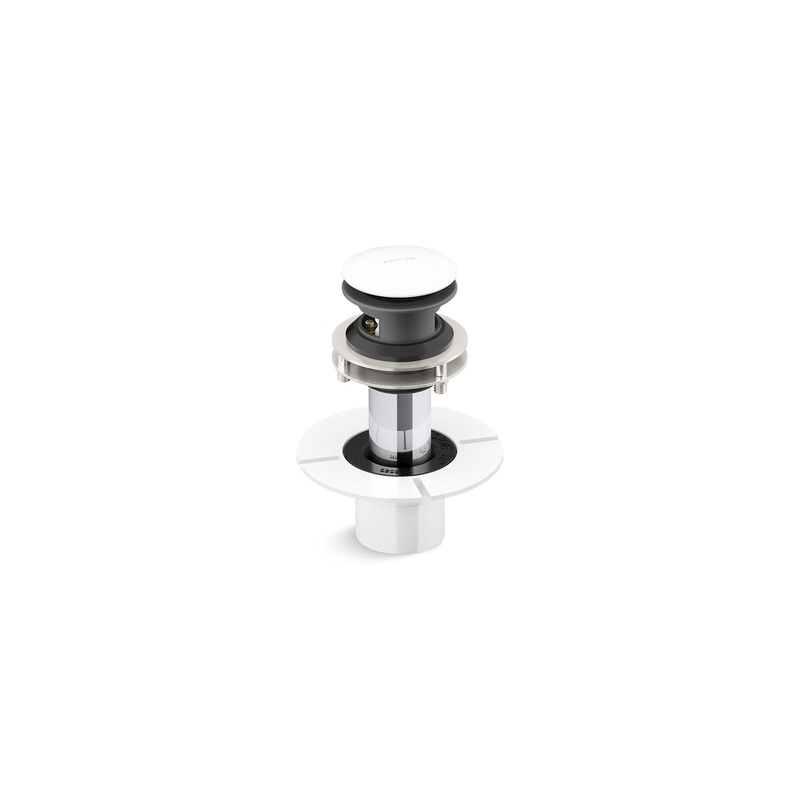 KOHLER K-25863-0 Snapflo Toe-Tap Bath Drain In White