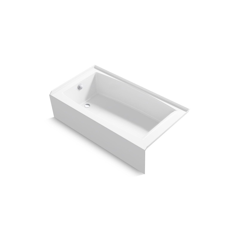 KOHLER K-26108-LA-0 Entity 60" X 32" Alcove Bath With Left Drain In White