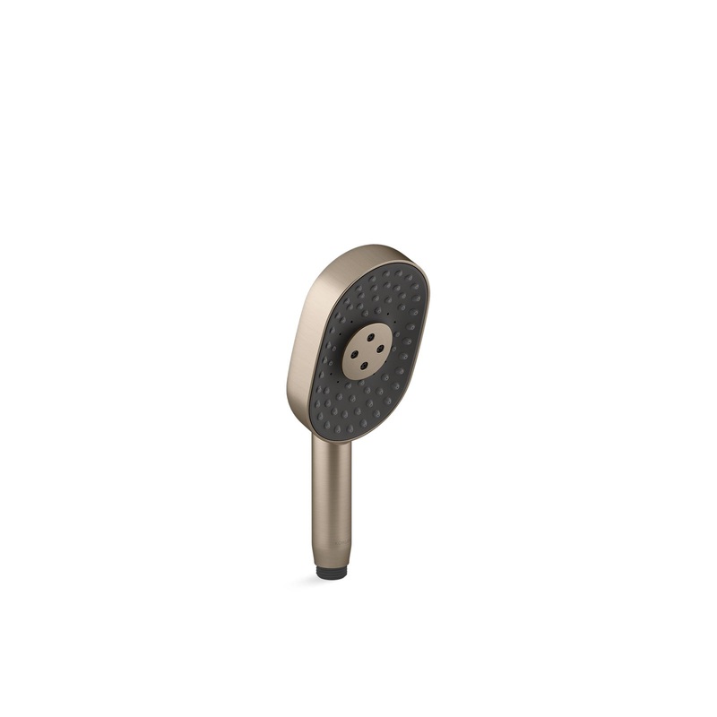 KOHLER K-26284-BV Statement Oblong Three-Function Handshower, 2.5 Gpm In Vibrant Brushed Bronze