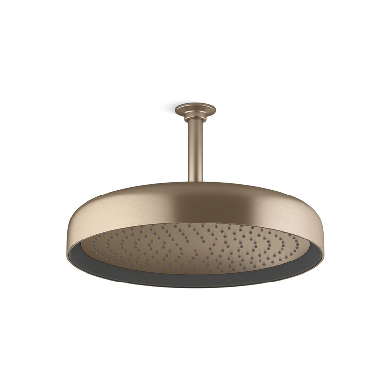 KOHLER K-26292-BV Statement Round 14" Single-Function Rainhead, 2.5 Gpm In Vibrant Brushed Bronze