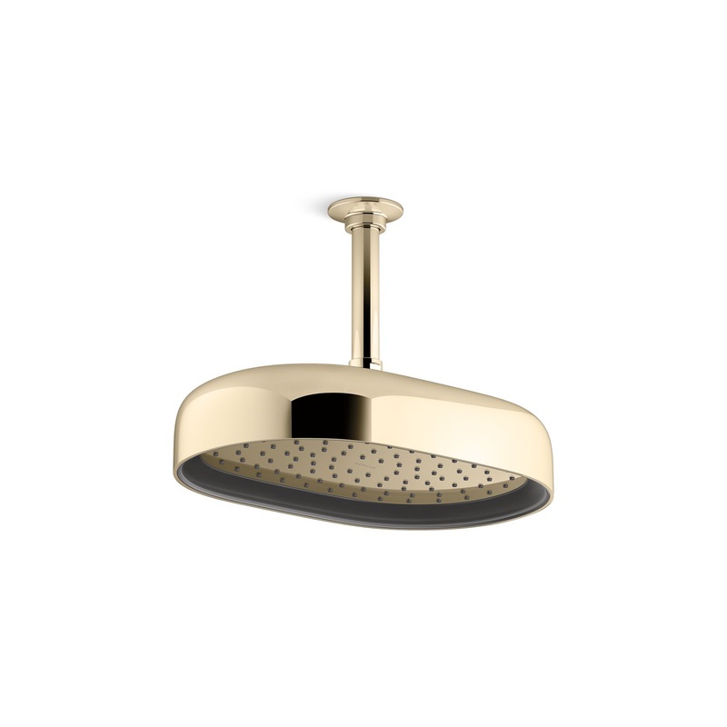 KOHLER K-26293-G-AF Statement Oblong 12" Single-Function Rainhead, 1.75 Gpm In Vibrant French Gold