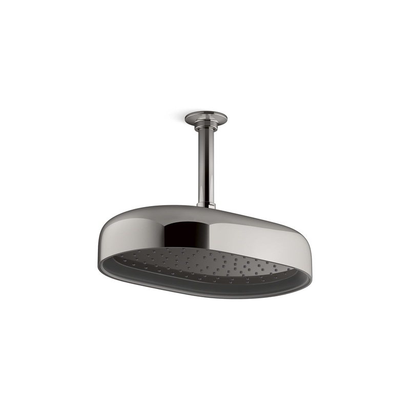 KOHLER K-26293-G-TT Statement Oblong 12" Single-Function Rainhead, 1.75 Gpm In Vibrant Titanium