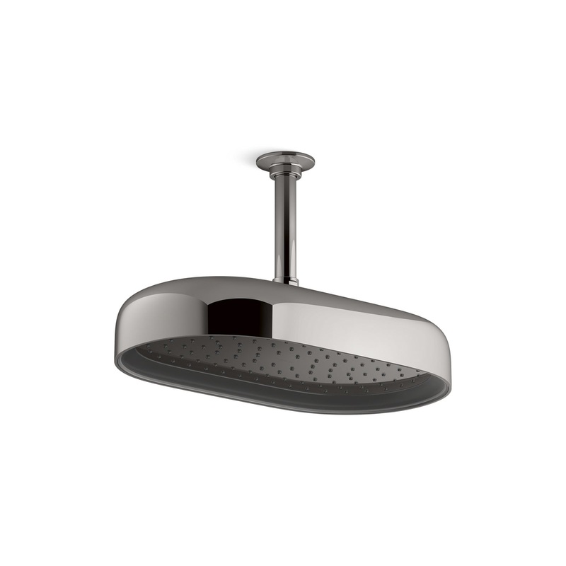 KOHLER K-26294-TT Statement Oblong 14" Single-Function Rainhead, 2.5 Gpm In Vibrant Titanium