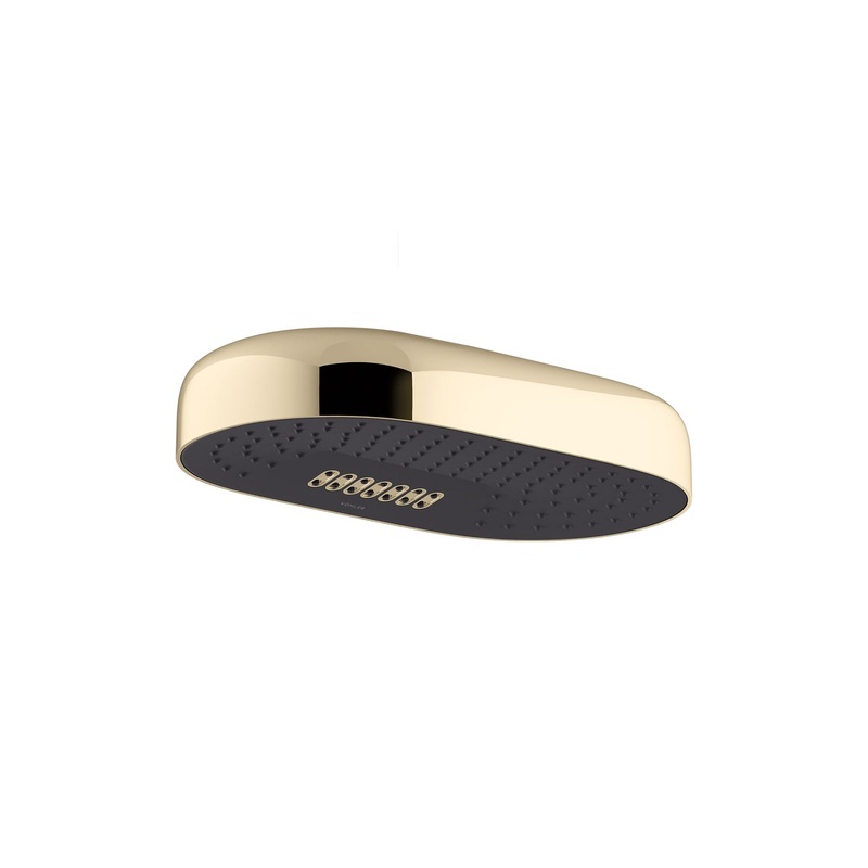 KOHLER K-26295-AF Statement Oblong 14" Two-Function Rainhead, 2.5 Gpm In Vibrant French Gold