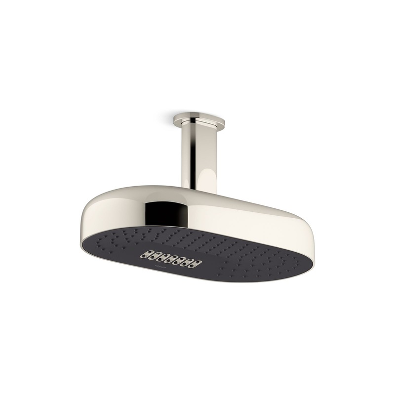 KOHLER K-26295-G-SN Statement Oblong 14" Two-Function Rainhead, 1.75 Gpm In Vibrant Polished Nickel