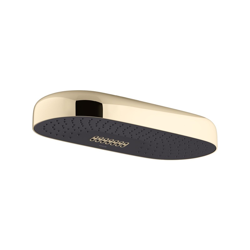 KOHLER K-26297-AF Statement Oblong 18" Two-Function Rainhead, 2.5 Gpm In Vibrant French Gold