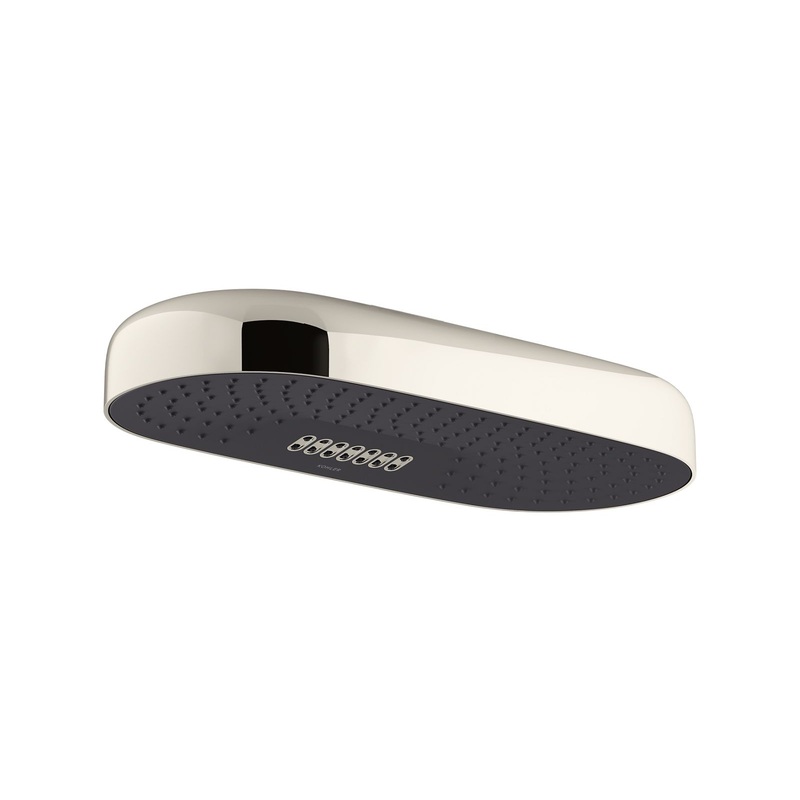 KOHLER K-26297-SN Statement Oblong 18" Two-Function Rainhead, 2.5 Gpm In Vibrant Polished Nickel