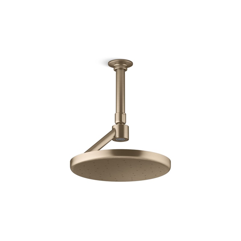 KOHLER K-26301-BV Statement Open Rain Iconic Single-Function Rainhead, 2.5 Gpm In Vibrant Brushed Bronze