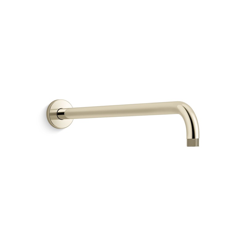 KOHLER K-26307-AF Statement 19" Wall-Mount Single-Function Rainhead Arm And Flange In Vibrant French Gold