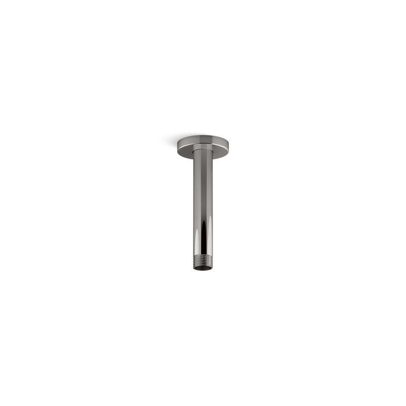 KOHLER K-26320-TT Statement 6" Ceiling-Mount Single-Function Rainhead Arm And Flange In Vibrant Titanium