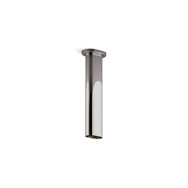 KOHLER K-26326-TT Statement 10" Ceiling-Mount Two-Function Rainhead Arm And Flange In Vibrant Titanium