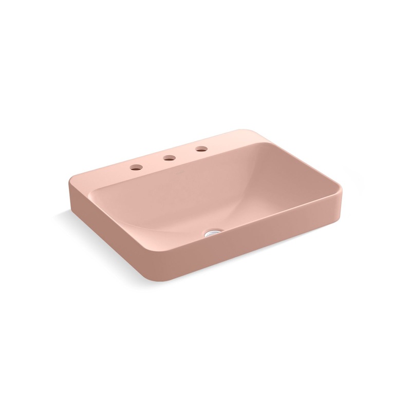 KOHLER K-2660-8-V10 Vox 23" Rectangular Vessel Bathroom Sink In 150th Peachblow