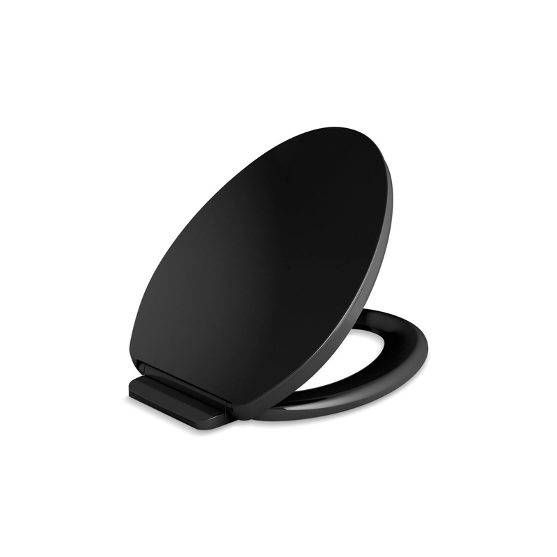KOHLER K-26801-7 Impro Readylatch Quiet-Close Elongated Toilet Seat In Black Black