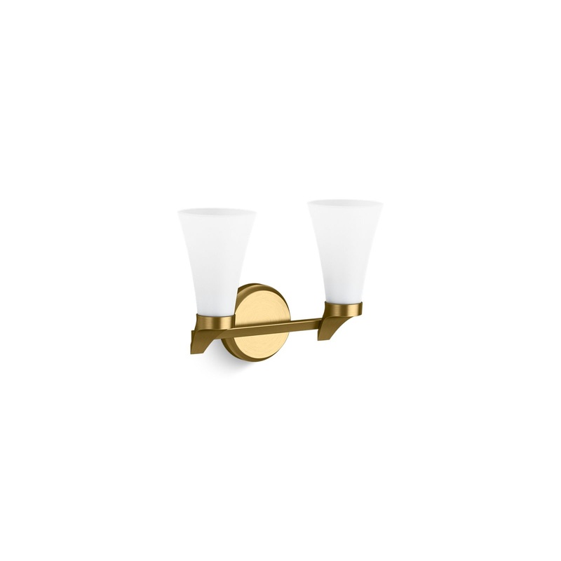 KOHLER K-26847-SC02-2GL Simplice Two-Light Sconce In Brushed Moderne Brass