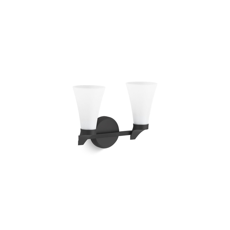KOHLER K-26847-SC02-BLL Simplice Two-Light Sconce In Matte Black