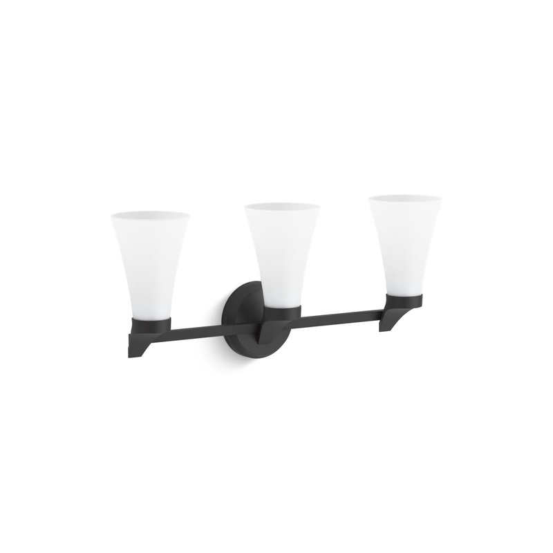 KOHLER K-26848-SC03-BLL Simplice Three-Light Sconce In Matte Black