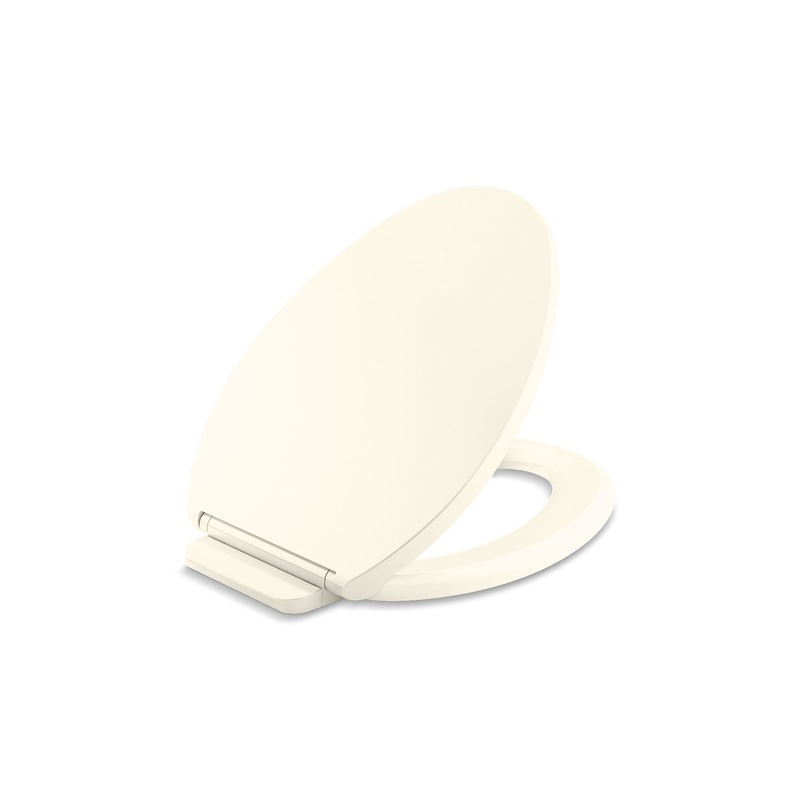 KOHLER K-27331-96 Glissade Readylatch Quiet-Close Elongated Toilet Seat In Biscuit