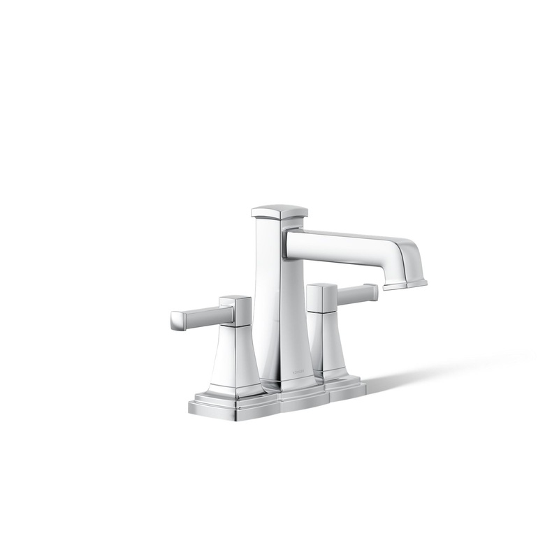 KOHLER K-27398-4-CP Riff Centerset Bathroom Sink Faucet, 1.2 Gpm In Polished Chrome
