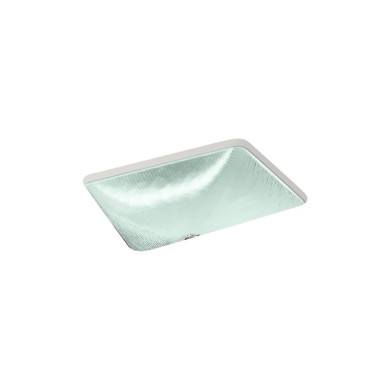 KOHLER K-28823-TG2 Yepsen 20" Rectangular Undermount Bathroom Sink, No Overflow In Translucent Dew