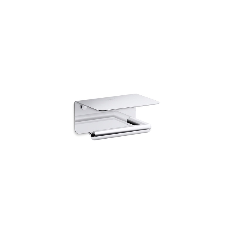 KOHLER K-29221-CP Kumin Covered Horizontal Toilet Paper Holder In Polished Chrome