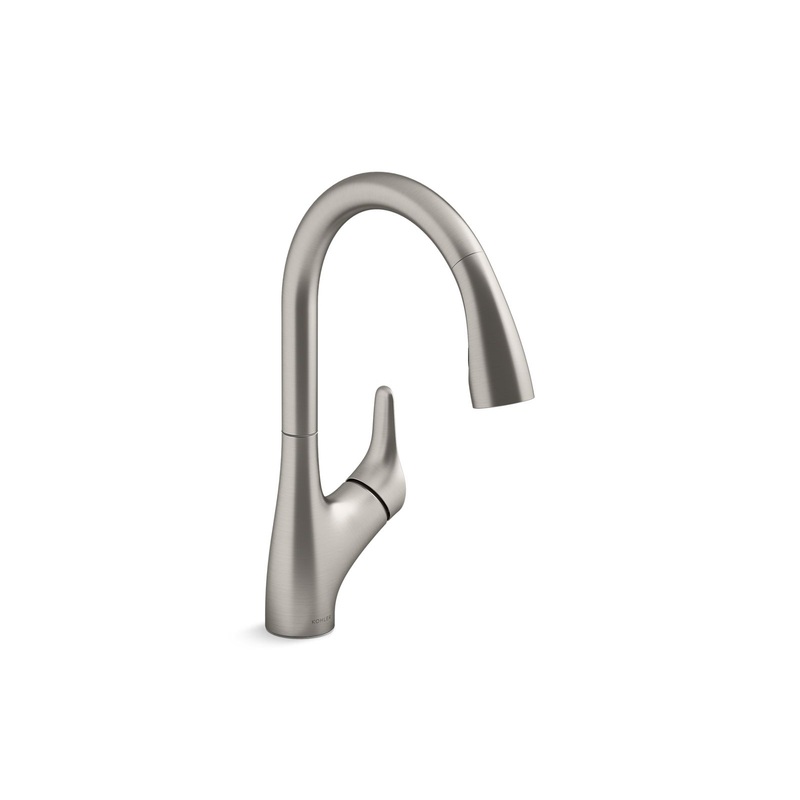 KOHLER K-30469-VS Rival Pull-Down Kitchen Sink Faucet With Two-Function Sprayhead In Vibrant Stainless
