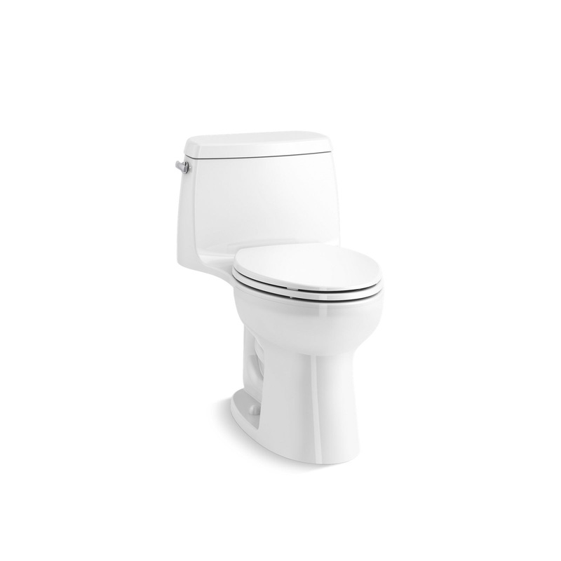 KOHLER K-30811-0 Santa Rosa One-Piece Compact Elongated 1.6 Gpf Toilet With Revolution 360 Swirl Flushing Technology In White