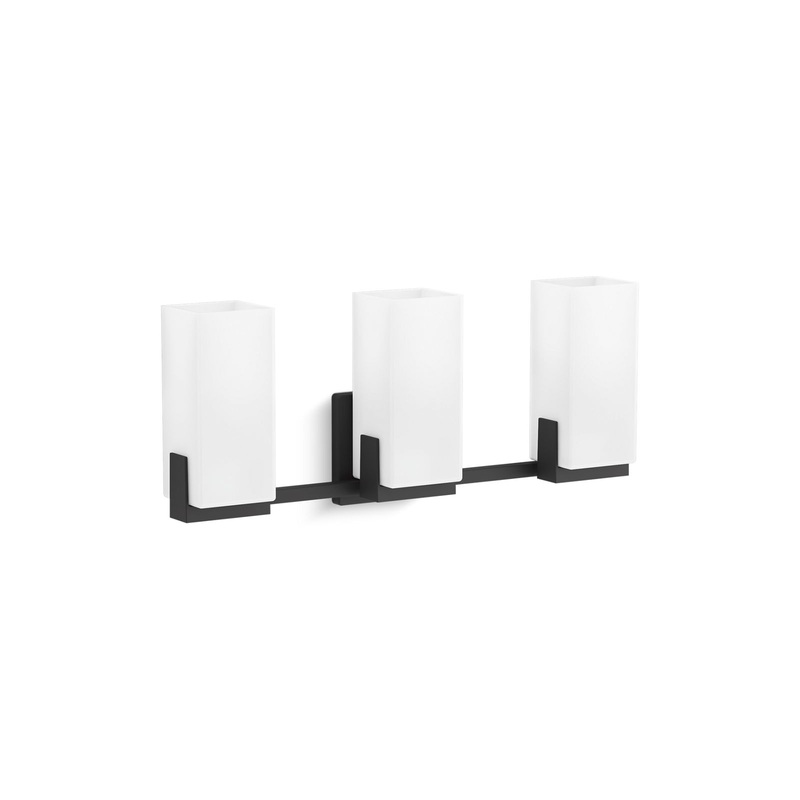 KOHLER K-31494-SC03-BLL Honesty Three-Light Sconce In Matte Black