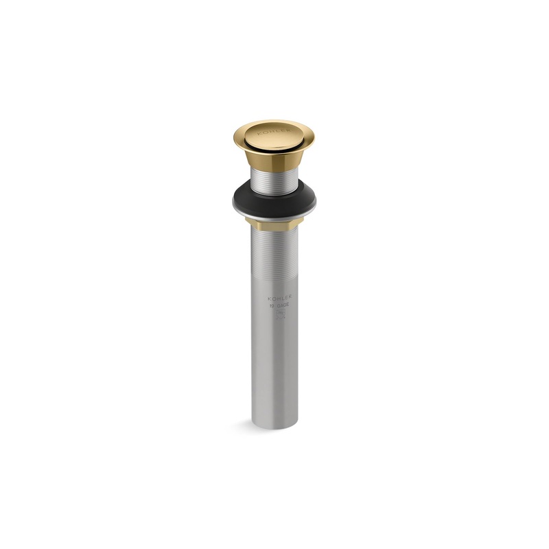 KOHLER K-33151-2MB Clicker Drain Without Overflow In Vibrant Brushed Moderne Brass
