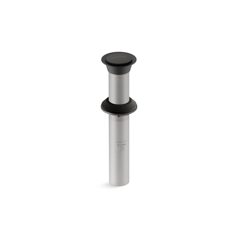 KOHLER K-33151-BL Clicker Drain Without Overflow In Matte Black