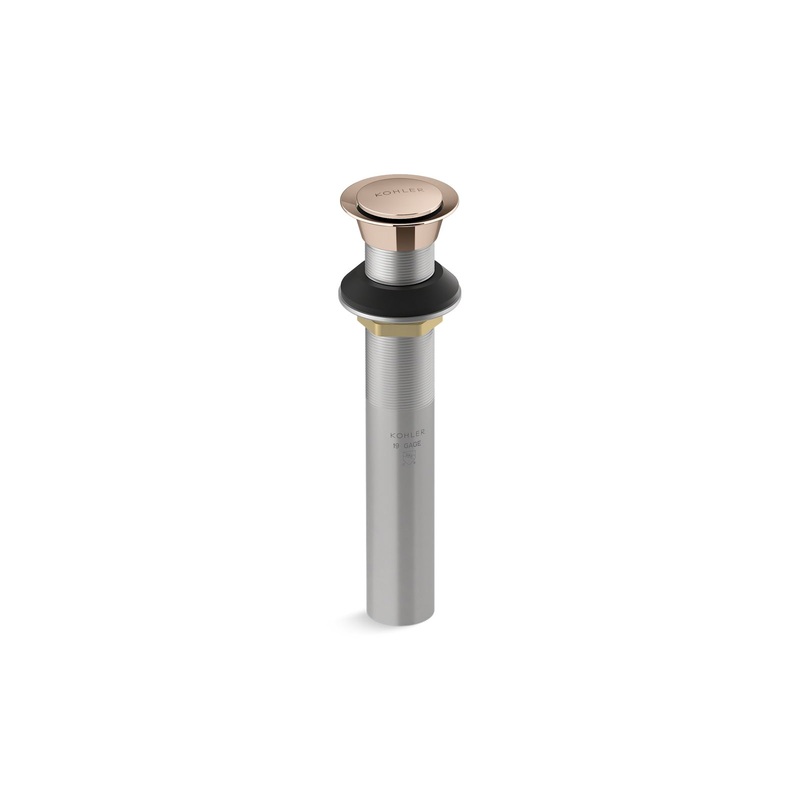 KOHLER K-33151-RGD Clicker Drain Without Overflow In Vibrant Rose Gold