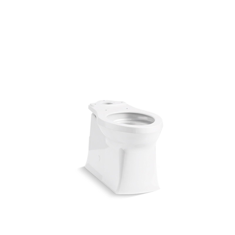 KOHLER K-33812-0 Corbelle Tall Elongated Toilet Bowl With Skirted Trapway In White