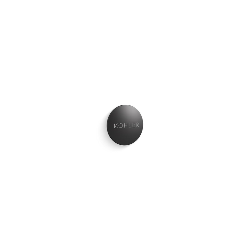 KOHLER K-6324-BL Iron Plains Overflow Cap For Iron Plains Bathroom Sinks In Matte Black
