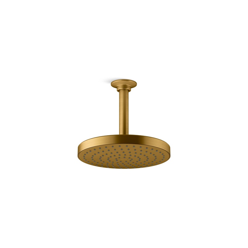 KOHLER K-76464-Y-2MB Awaken 8" Single-Function Rainhead, 2.5 Gpm In Vibrant Brushed Moderne Brass