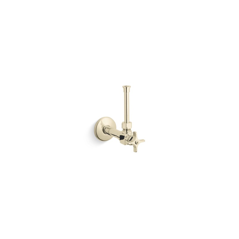 KOHLER K-7653-AF 1/2" Angle Supply With Stop, Cross Handle And Rigid Vertical Tube In Vibrant French Gold