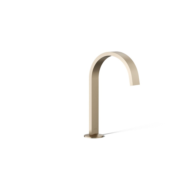 KOHLER K-77968-BV Components Bathroom Sink Faucet Spout With Ribbon Design, 1.2 Gpm In Vibrant Brushed Bronze