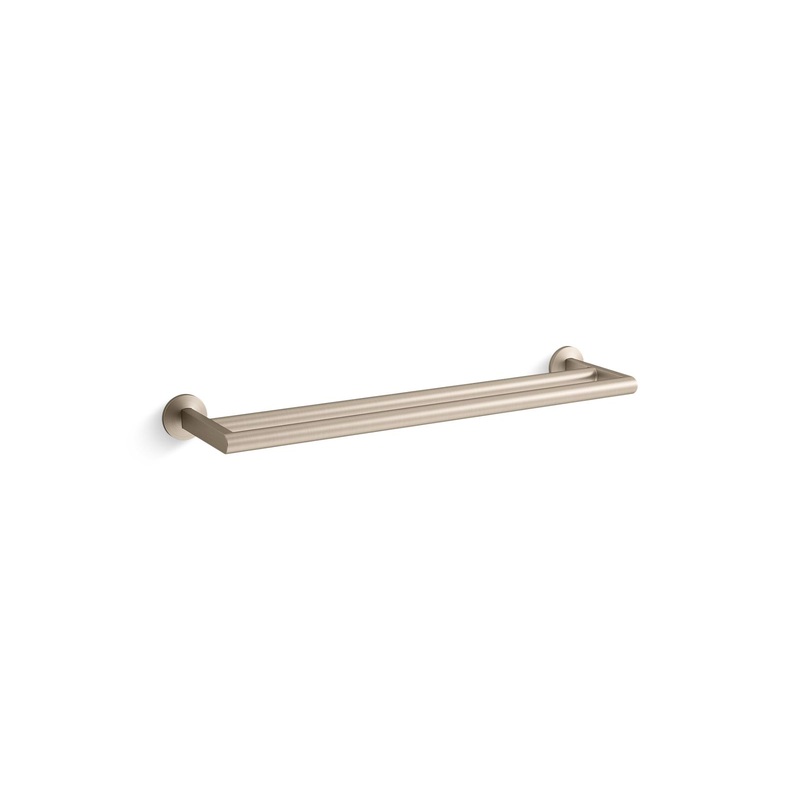 KOHLER K-78375-BV Components Double Towel Bar In Vibrant Brushed Bronze