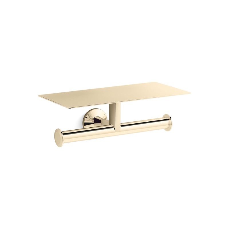 KOHLER K-78384-AF Components Covered Double Toilet Paper Holder In Vibrant French Gold