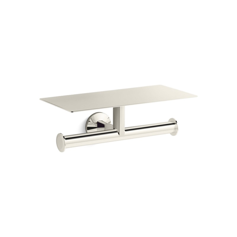 KOHLER K-78384-SN Components Covered Double Toilet Paper Holder In Vibrant Polished Nickel
