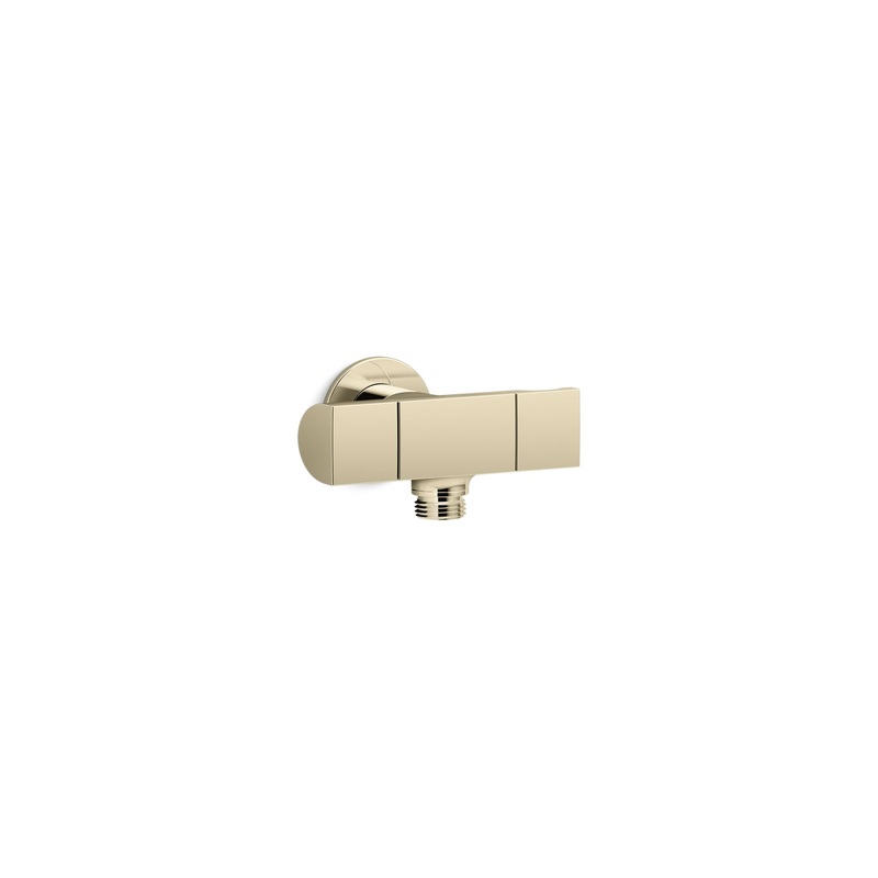 KOHLER K-98355-AF Exhale Wall-Mount Handshower Holder With Supply Elbow And Volume Control In Vibrant French Gold