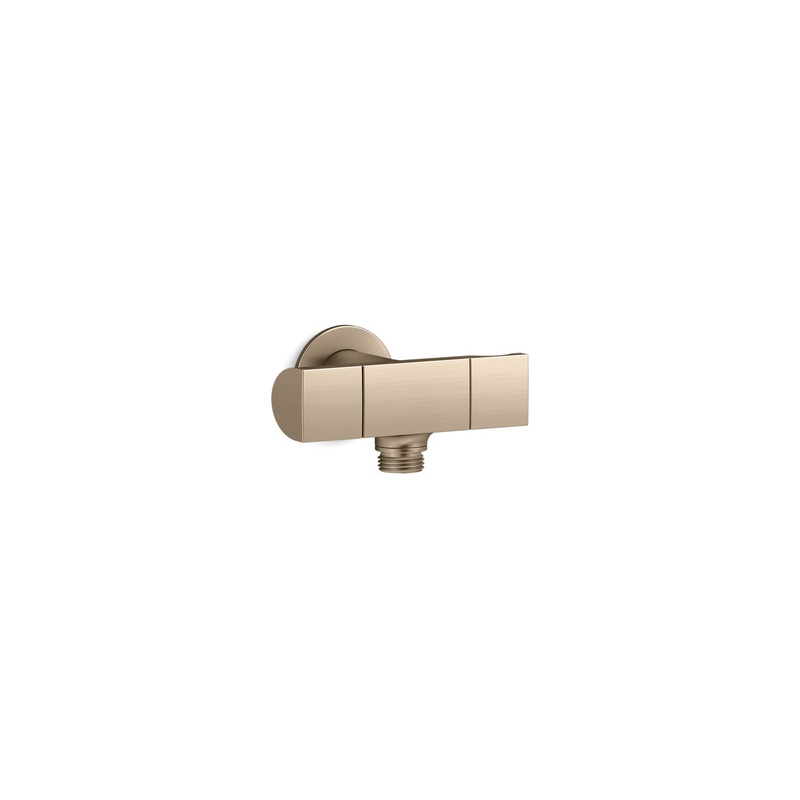 KOHLER K-98355-BV Exhale Wall-Mount Handshower Holder With Supply Elbow And Volume Control In Vibrant Brushed Bronze