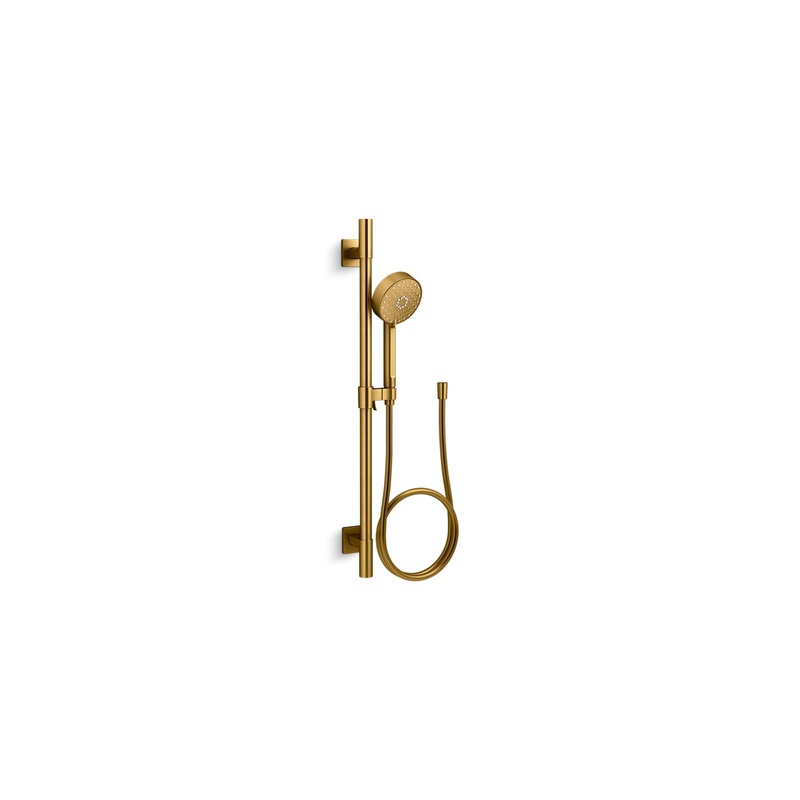 KOHLER K-99242-Y-2MB Awaken G110 24" Deluxe Four-Function Handshower Kit, 2.5 Gpm In Vibrant Brushed Moderne Brass
