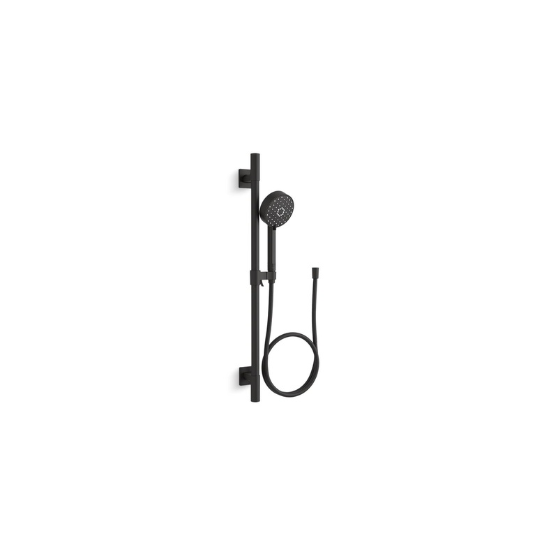 KOHLER K-99242-Y-BL Awaken G110 24" Deluxe Four-Function Handshower Kit, 2.5 Gpm In Matte Black