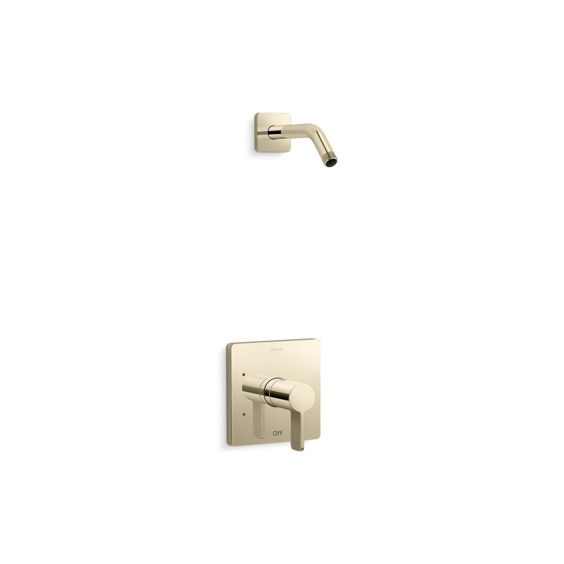 KOHLER K-TLS23503-4-AF Parallel Rite-Temp Shower Trim Kit, Without Showerhead In Vibrant French Gold