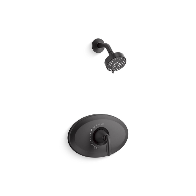 KOHLER K-TS21947-4Y-BL Remodel Rite-Temp Shower Trim Kit, 2.5 Gpm In Matte Black