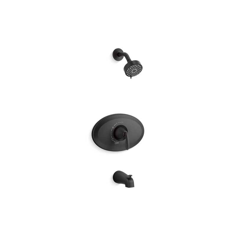 KOHLER K-TS21948-4Y-BL Remodel Rite-Temp Bath And Shower Trim Kit, 2.5 Gpm In Matte Black