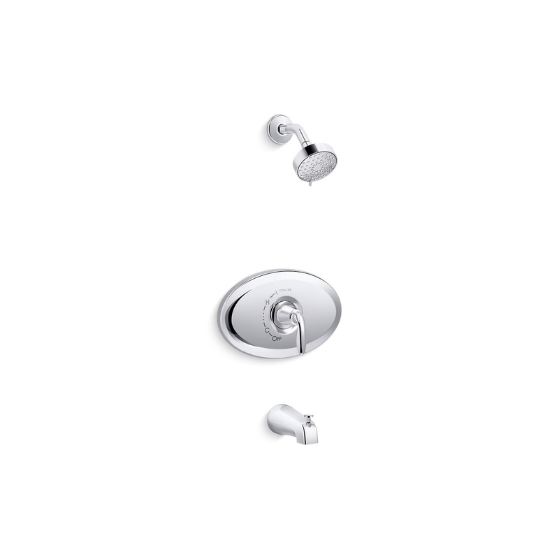 KOHLER K-TS21948-4Y-CP Remodel Rite-Temp Bath And Shower Trim Kit, 2.5 Gpm In Polished Chrome