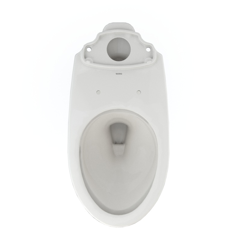 TOTO C776CEFG#11 Drake Elongated Universal Height Tornado Flush Toilet Bowl With Cefiontect - Colonial White