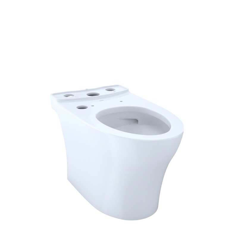 TOTO CT446CEFGNT40#01 Aquia Iv Elongated Universal Height Skirted Toilet Bowl With Cefiontect - Cotton White