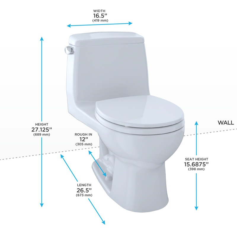 TOTO MS853113#01 Ultimate One-Piece Round Bowl 1.6 Gpf Toilet - Cotton White